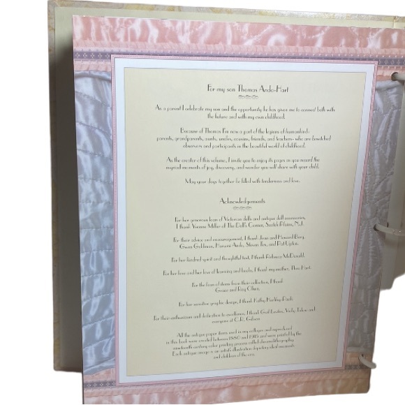 Cynthia Hart Baby Record Book Keepsake Victorian Journal Album - Picture 7 of 8